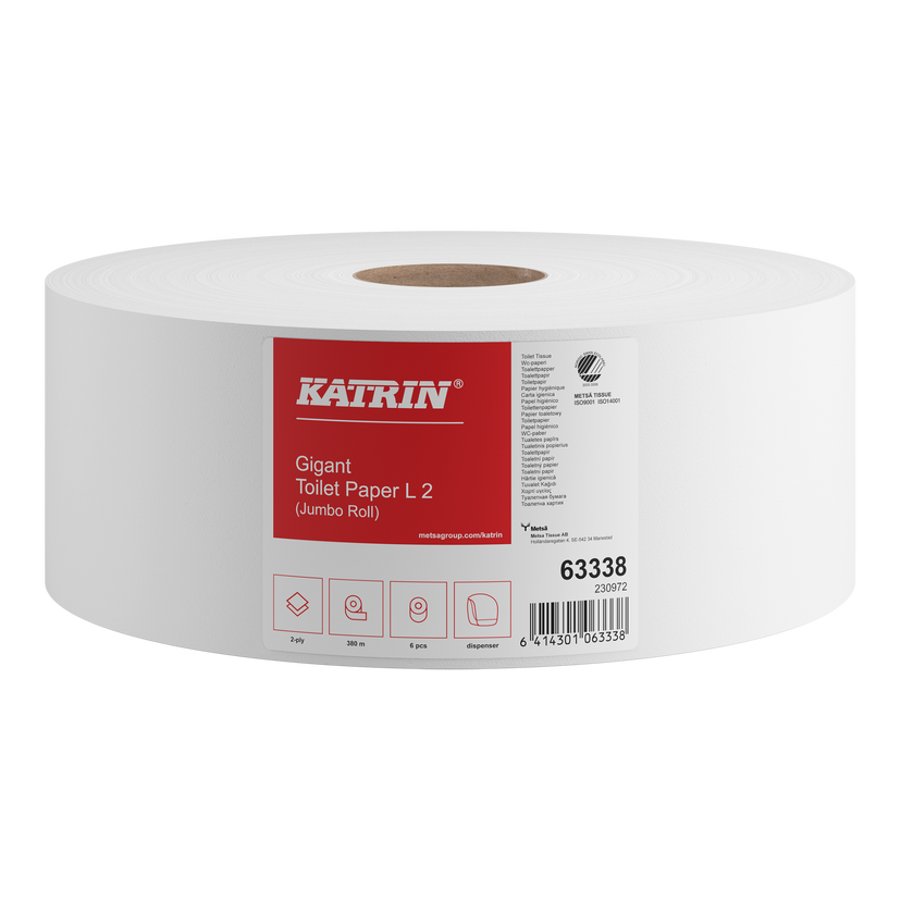 Toalettpapper Katrin Gigant L 2-Lagers Vit 380M