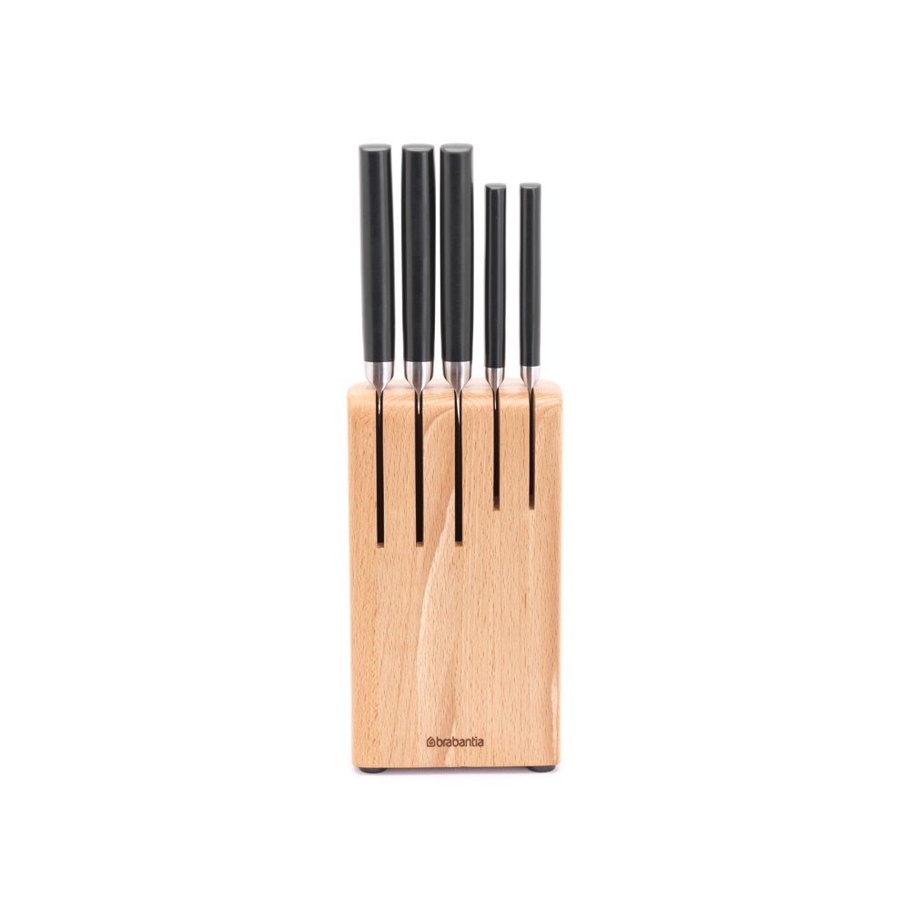 Knivblock Trä Brabantia + 5 Knivar