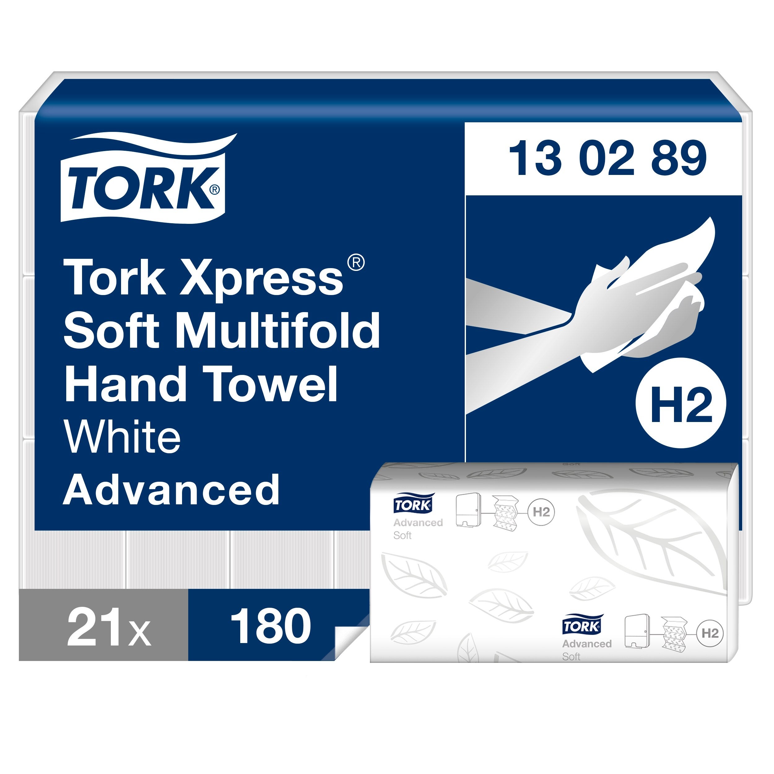 Pappershandduk Tork H2 Advanced 2-lag