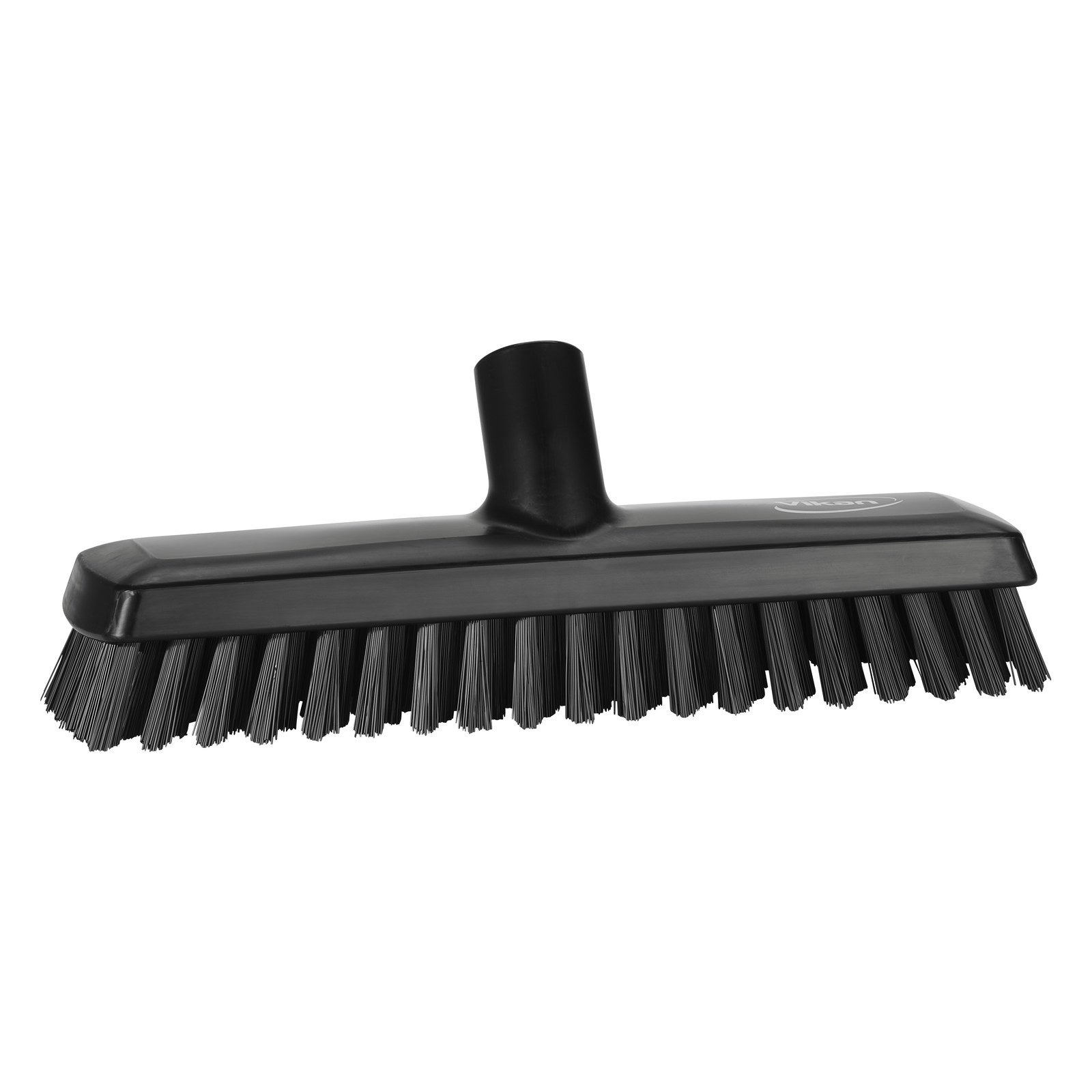 Vikan Golvskrubb m/vattengenom., 270 mm, Mycket hård, Svart