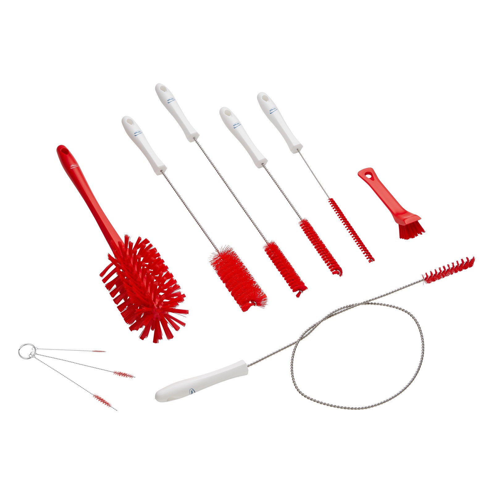 Mjukglassborstar Set Röd