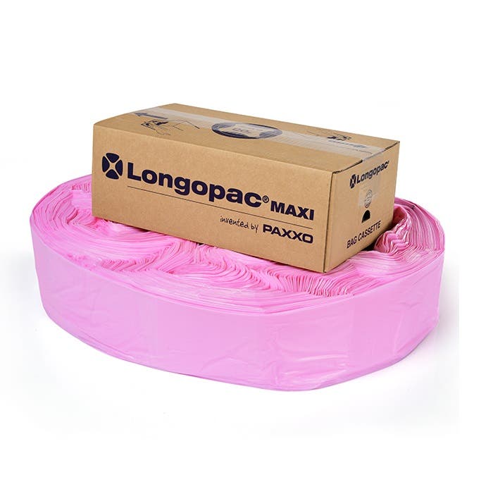 Sopsäckkassett Longopac Maxi ESD Strong pink