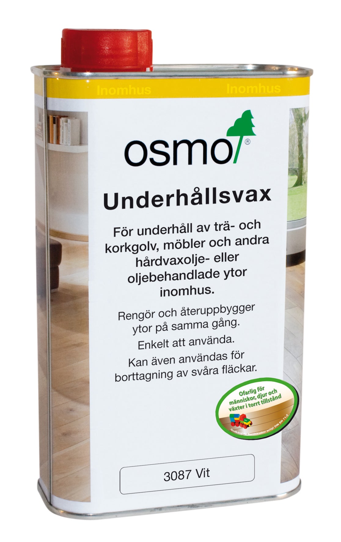 Underhållsvax 3087 Osmo Vit 1 l Sidenmatt