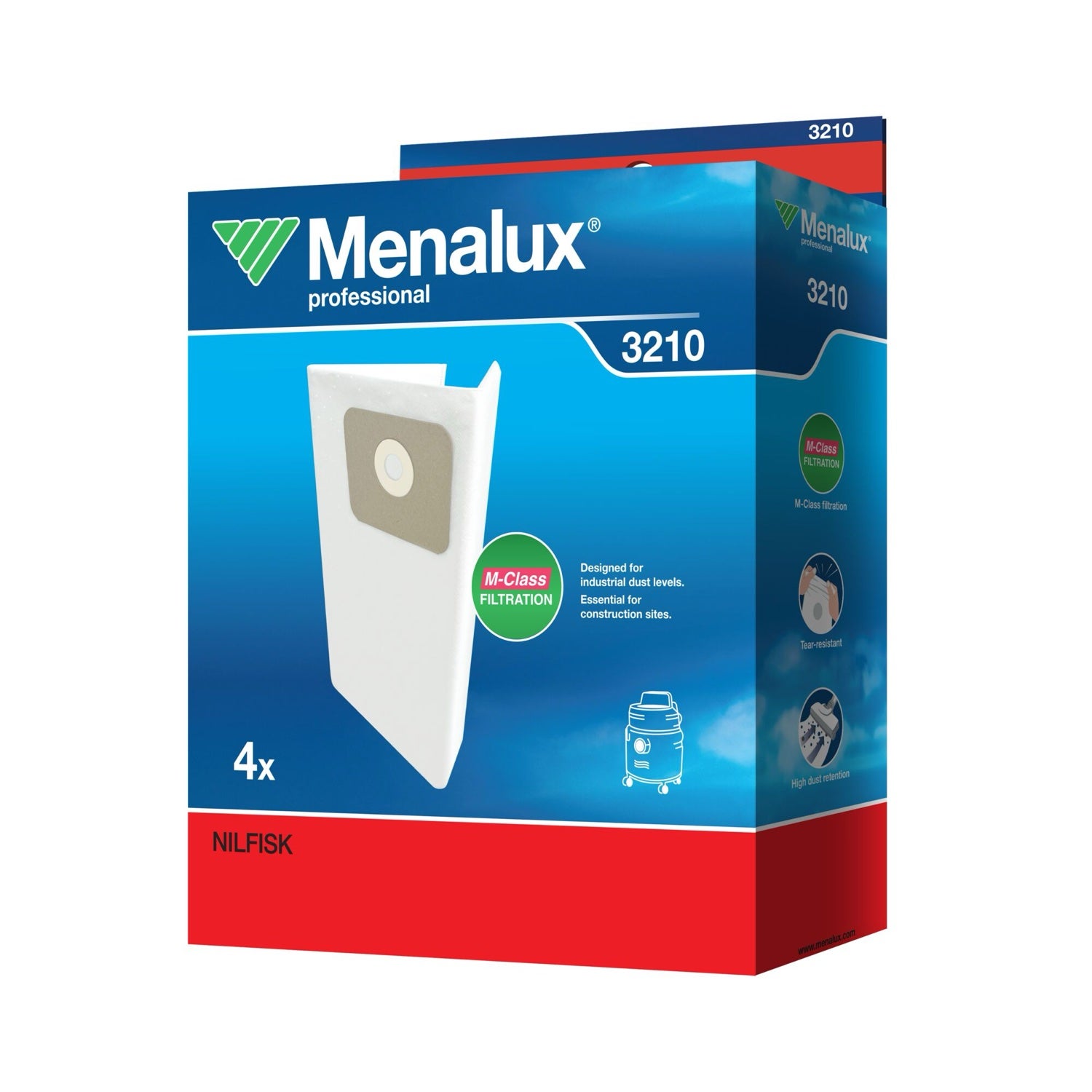 Dammsugarpåsar Nilfisk Multi II Menalux 3210 4-pack
