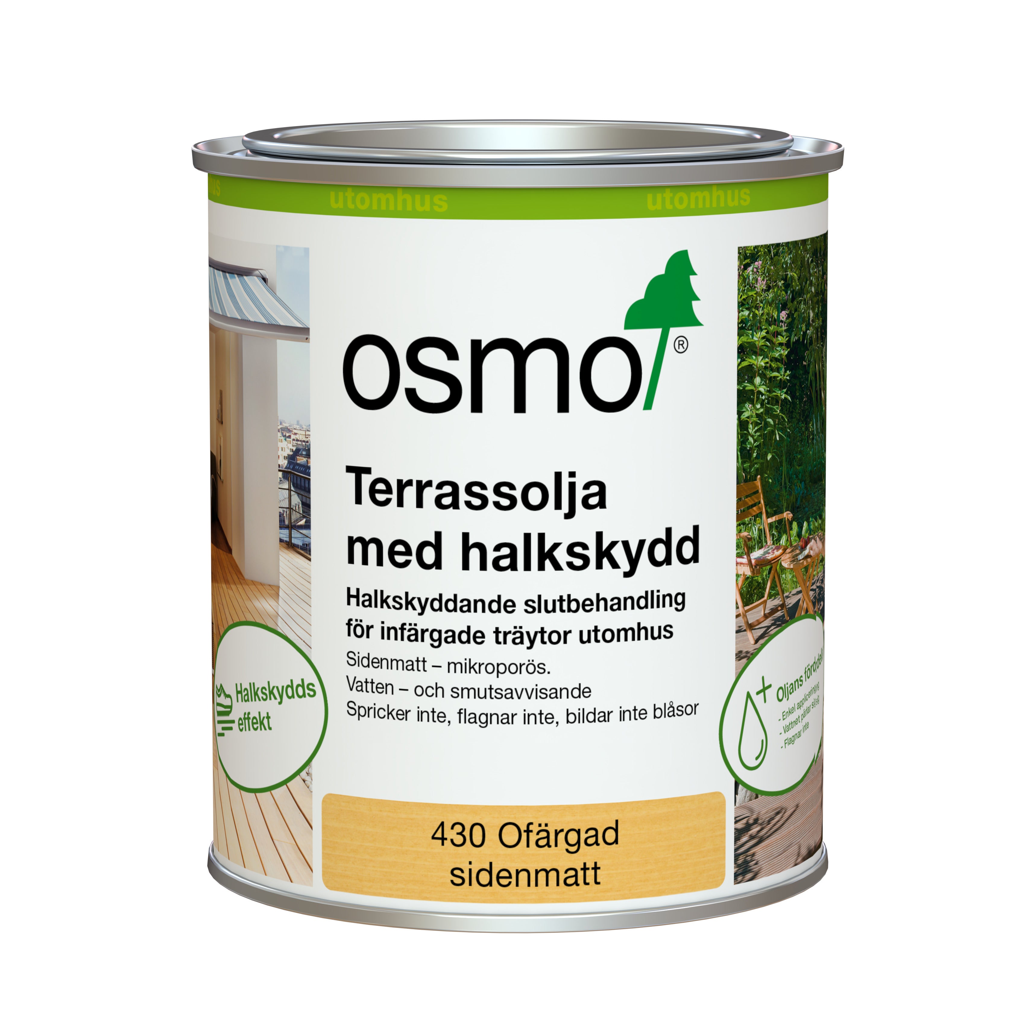 Terrassolja Med Halkskydd 430 Osmo Ofärgad 0,75 l Sidenmatt