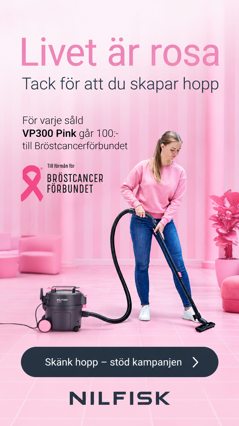 Nilfisk VP300 Pink – Livet är rosa