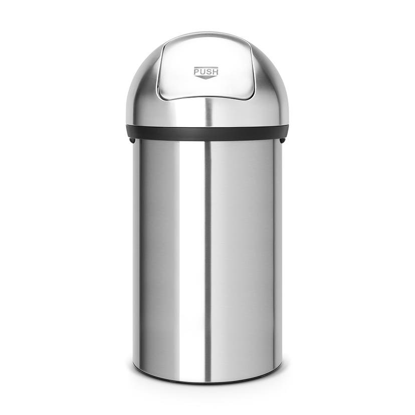 Papperskorg Brabantia Push Bin 60L Matt Steel