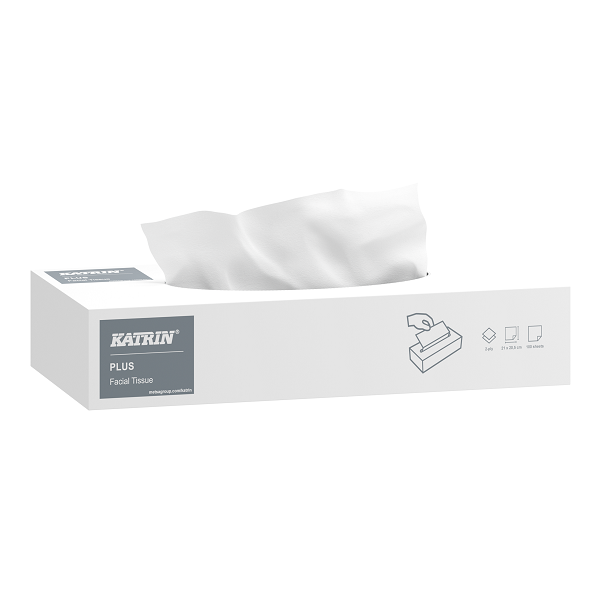 Ansiktsservett Katrin Plus Vit 2-lags 4000st