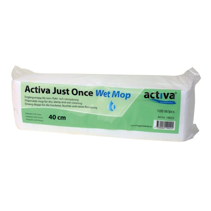 Engångsmopp 40cm Activa JustOnce Wet 100st