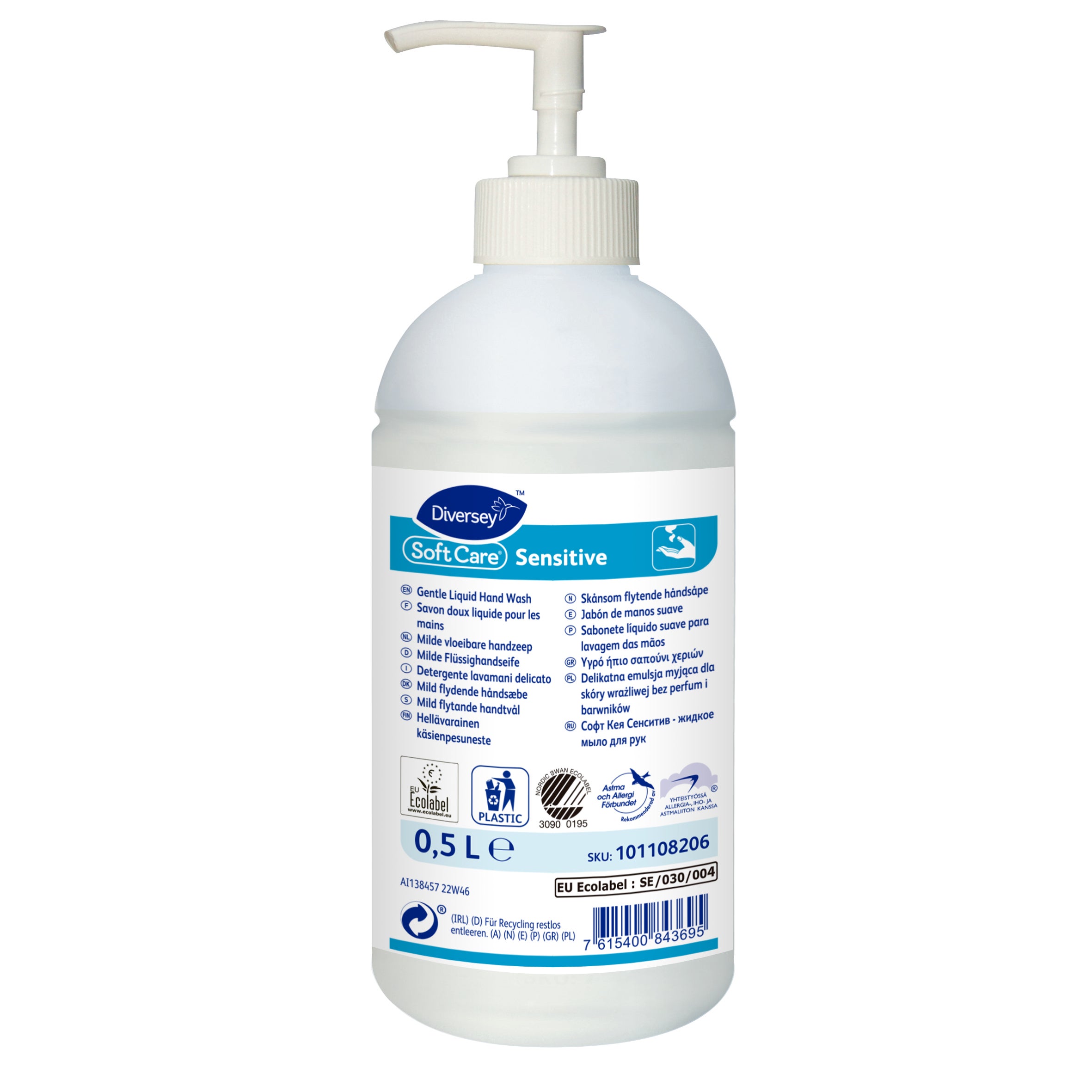 Handtvål Soft Care Sensitive 500ml