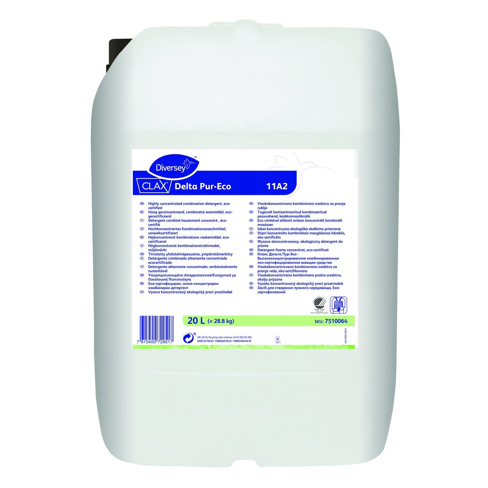 Tvättmedel Clax Delta Pur-Eco 11A2 20L