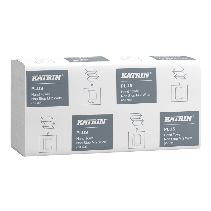 Pappershandduk Katrin Plus M2 Z-vikt 2-lager Wide Handy Pack