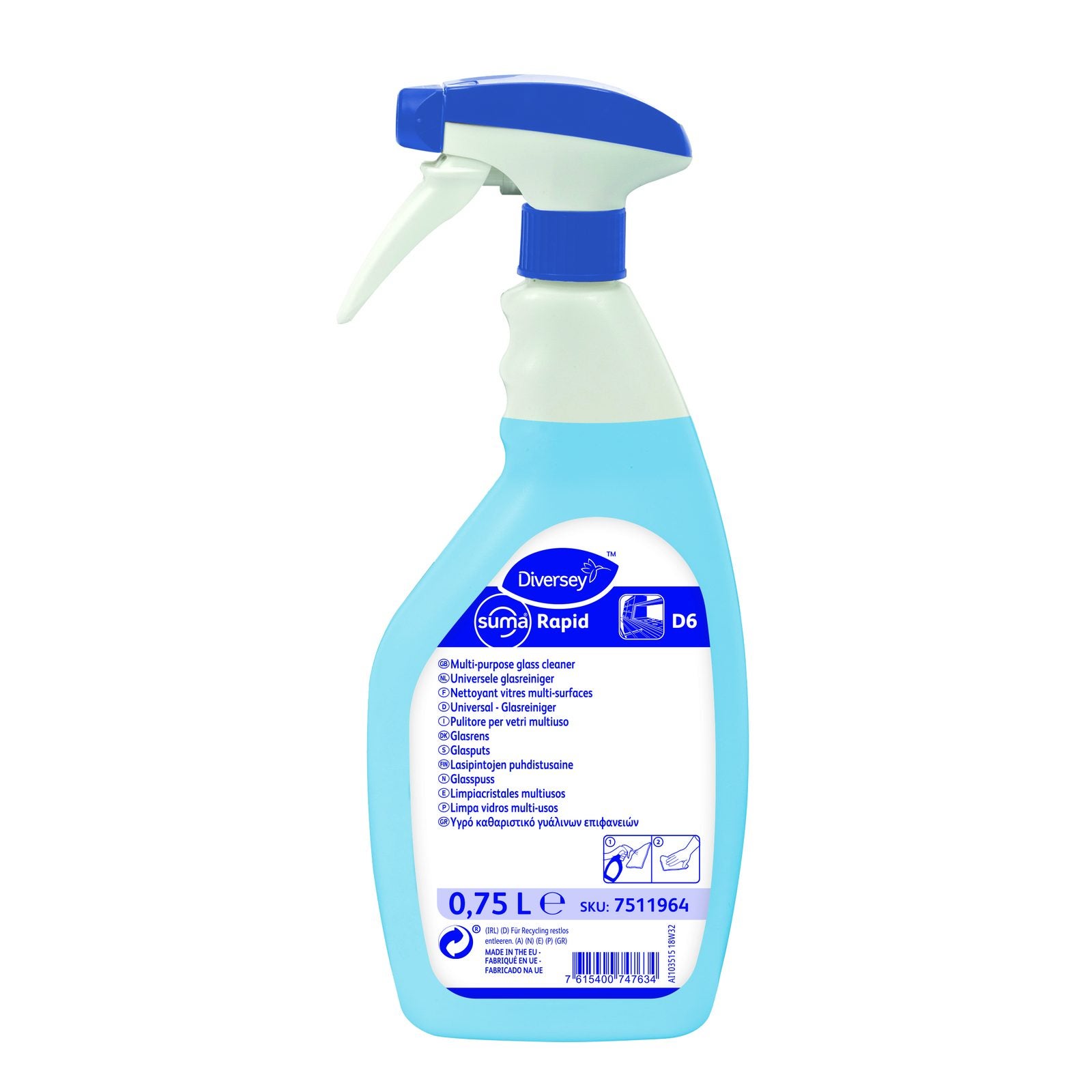 Fönsterputs Suma Rapid D6 750ml