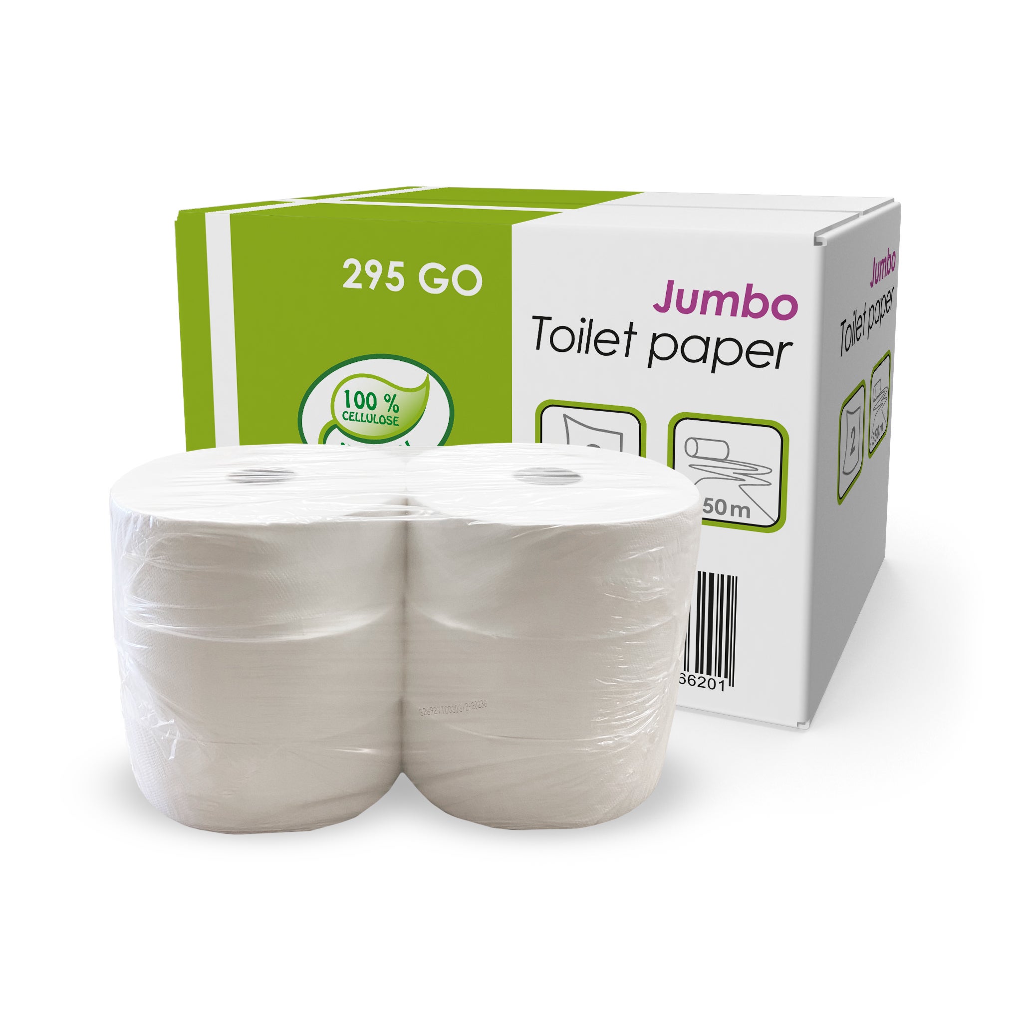 Toalettpapper GOclean Jumbo 2-lager 350m 6rl