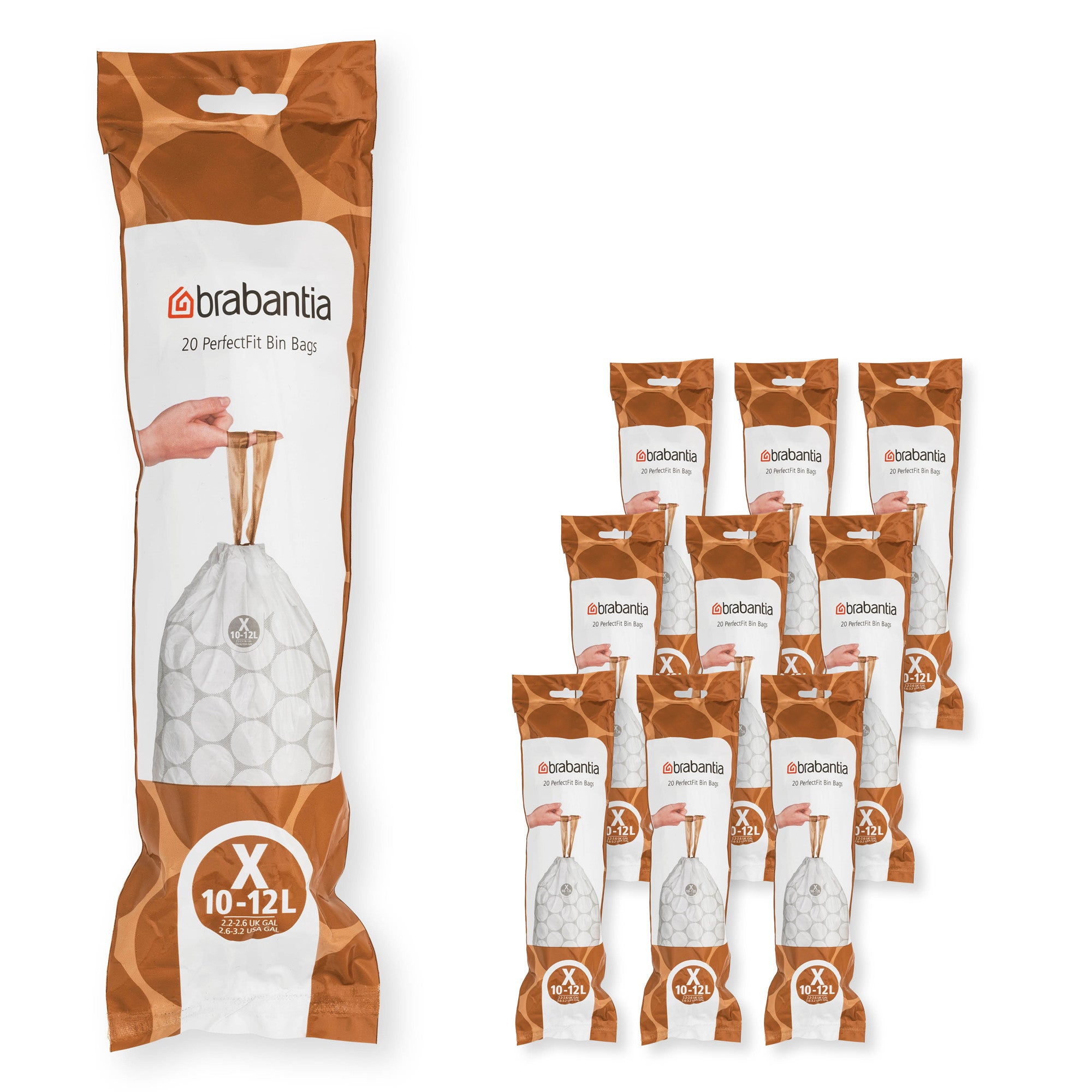 PerfectFit Avfallspåsar X Brabantia 10-12L Vit