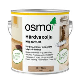 Hårdvaxolja Pigmenterad 3041 Natur Osmo Ljus Vit 2,5 l Matt