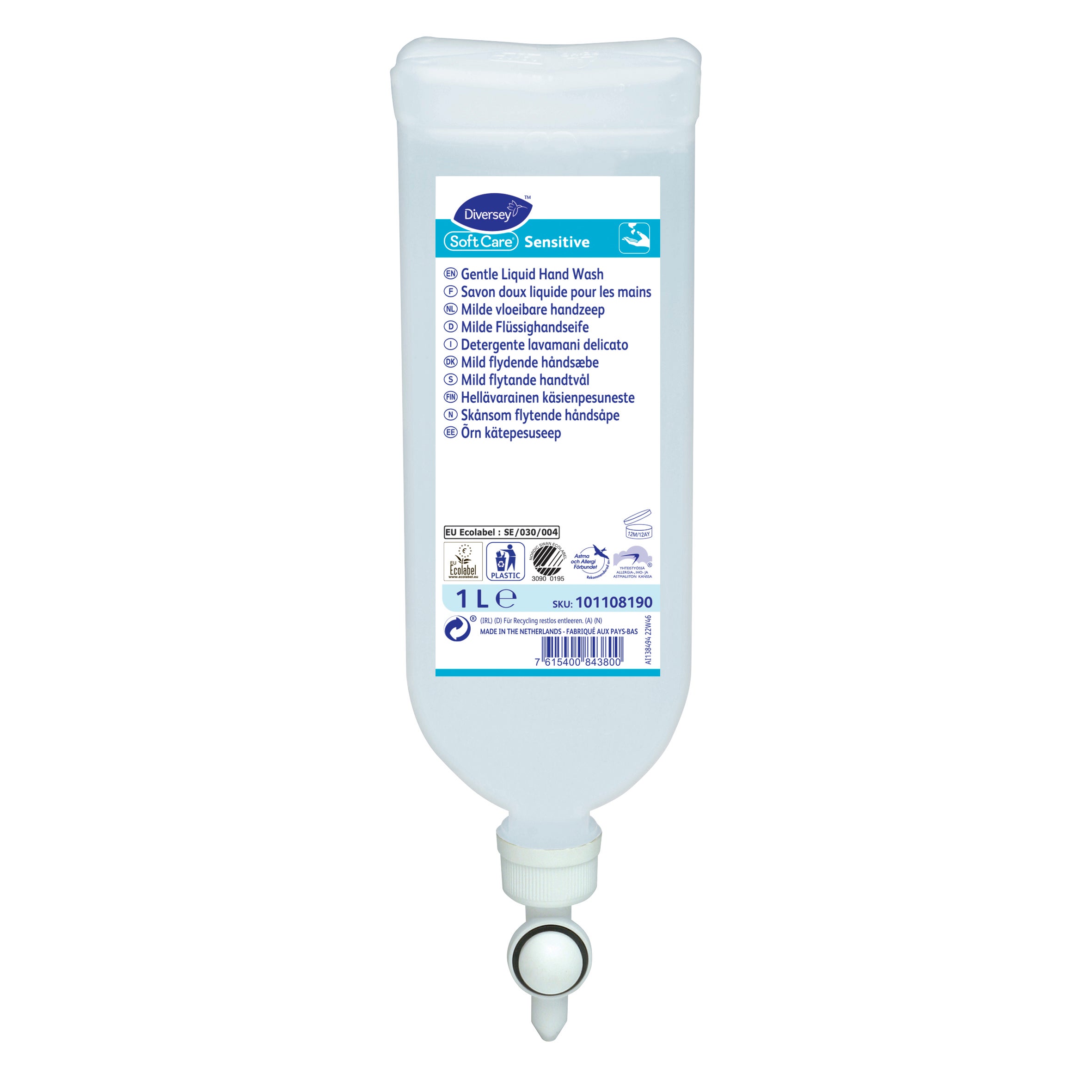 Handtvål Soft Care Sensitive 1L