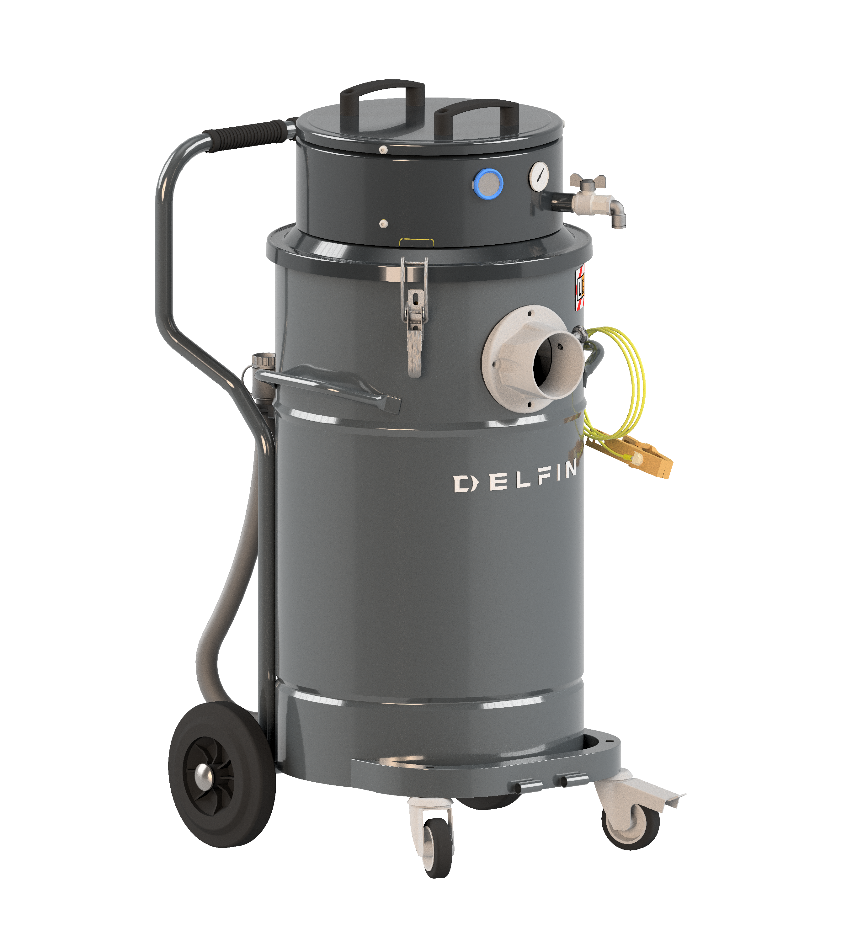 Industridammsugare Delfin 802 WD AIR 7V Tryckluftdriven