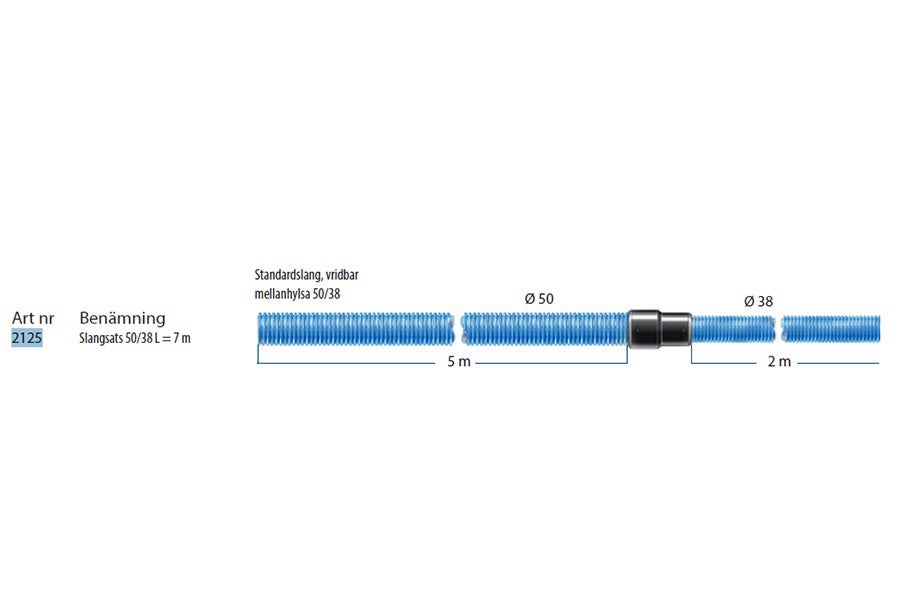 Slangsats Dustcontrol 50/38 L=7 M