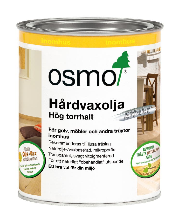 Hårdvaxolja Pigmenterad 3044 Raw Osmo Ljus Vit