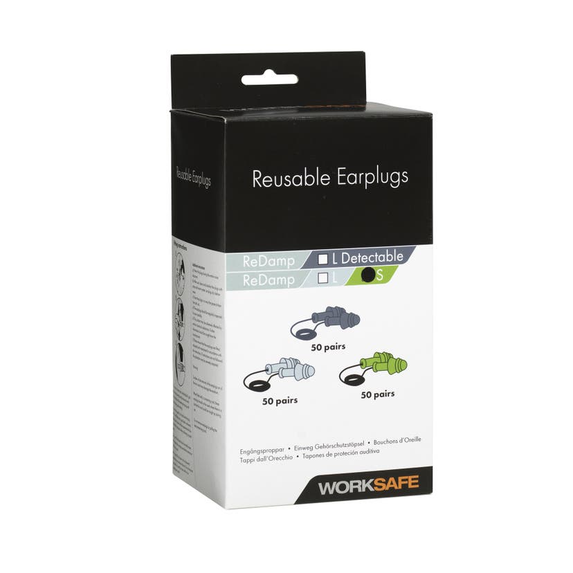 Öronproppar Worksafe ReDamp med band 50st