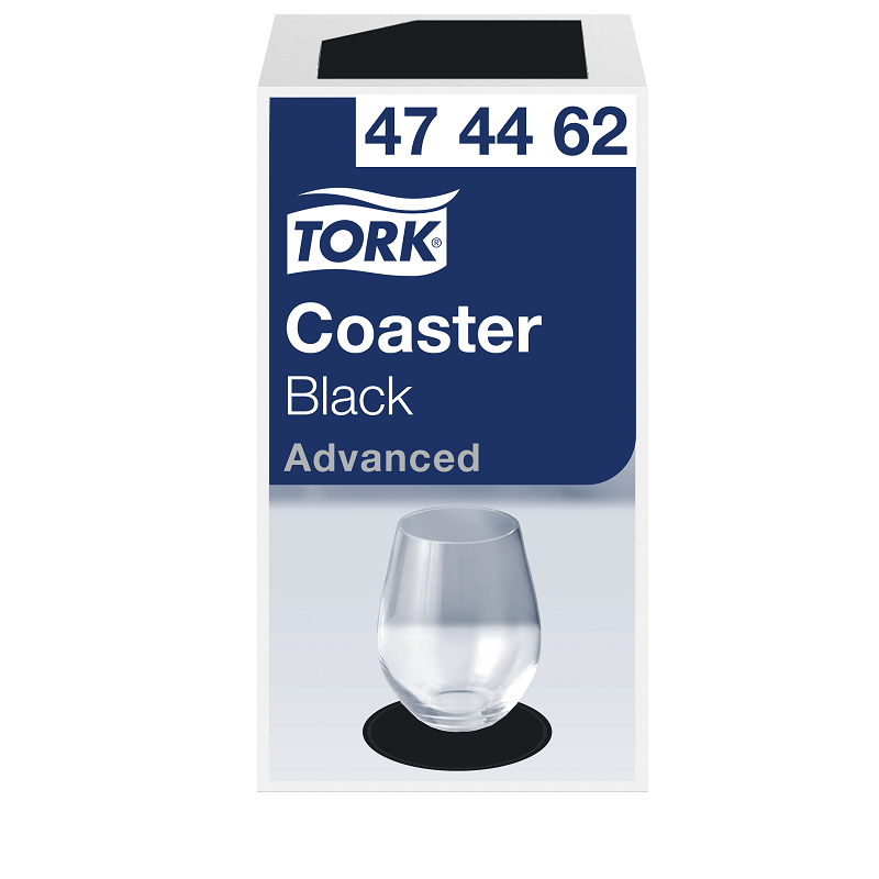 Glasunderlägg Tork Slät Rund Svart 9 cm 250st/frp