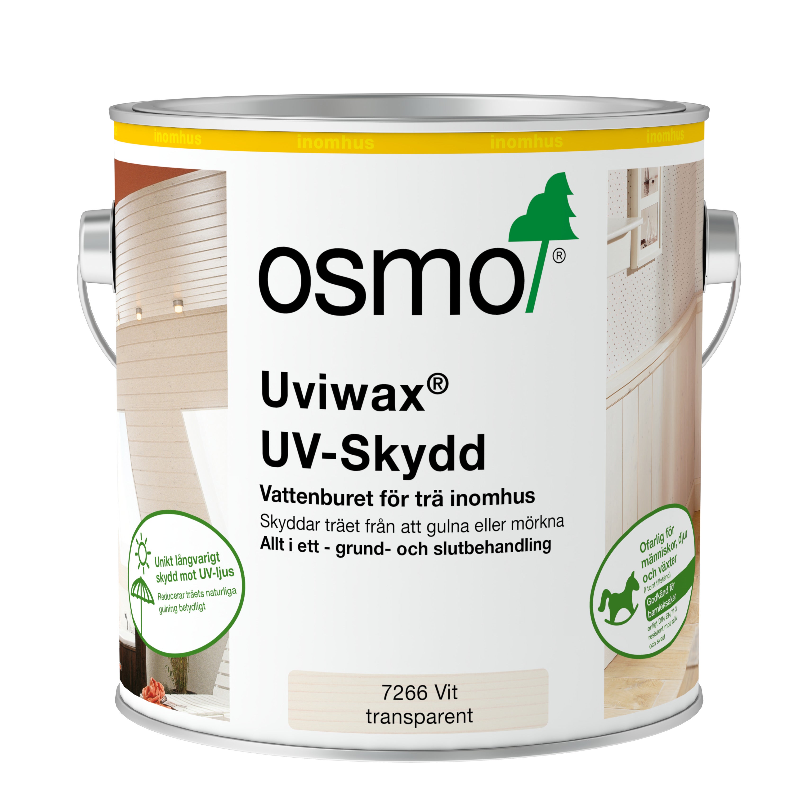 Uv-skydd Uviwax 7266 Osmo Vit 2,5 l Sidenmatt