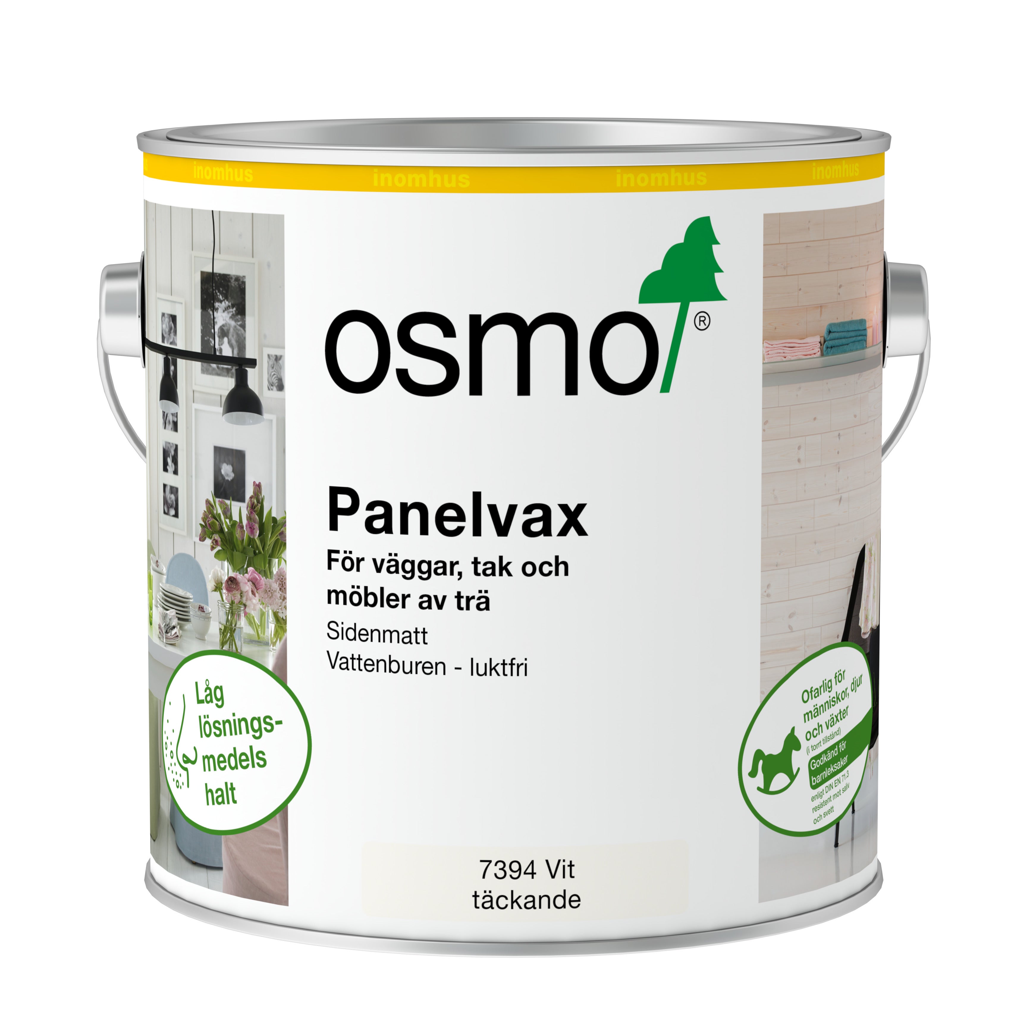 Panelvax 7394 Osmo Vit Täckande 2,5 l Sidenmatt
