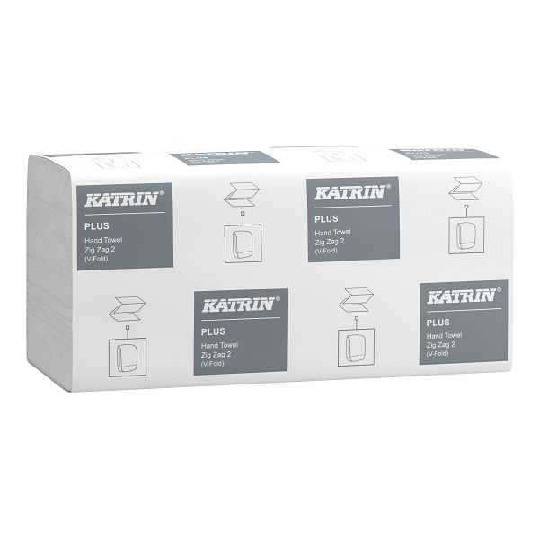 Pappershandduk Katrin Plus Zig Zag 2-Lagers Handy Pack