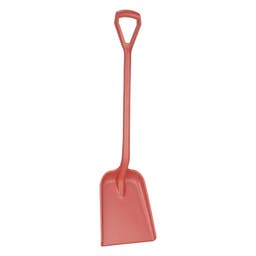Vikan Skyffel, Metalldet., D-Grepp, 1040 mm, Röd