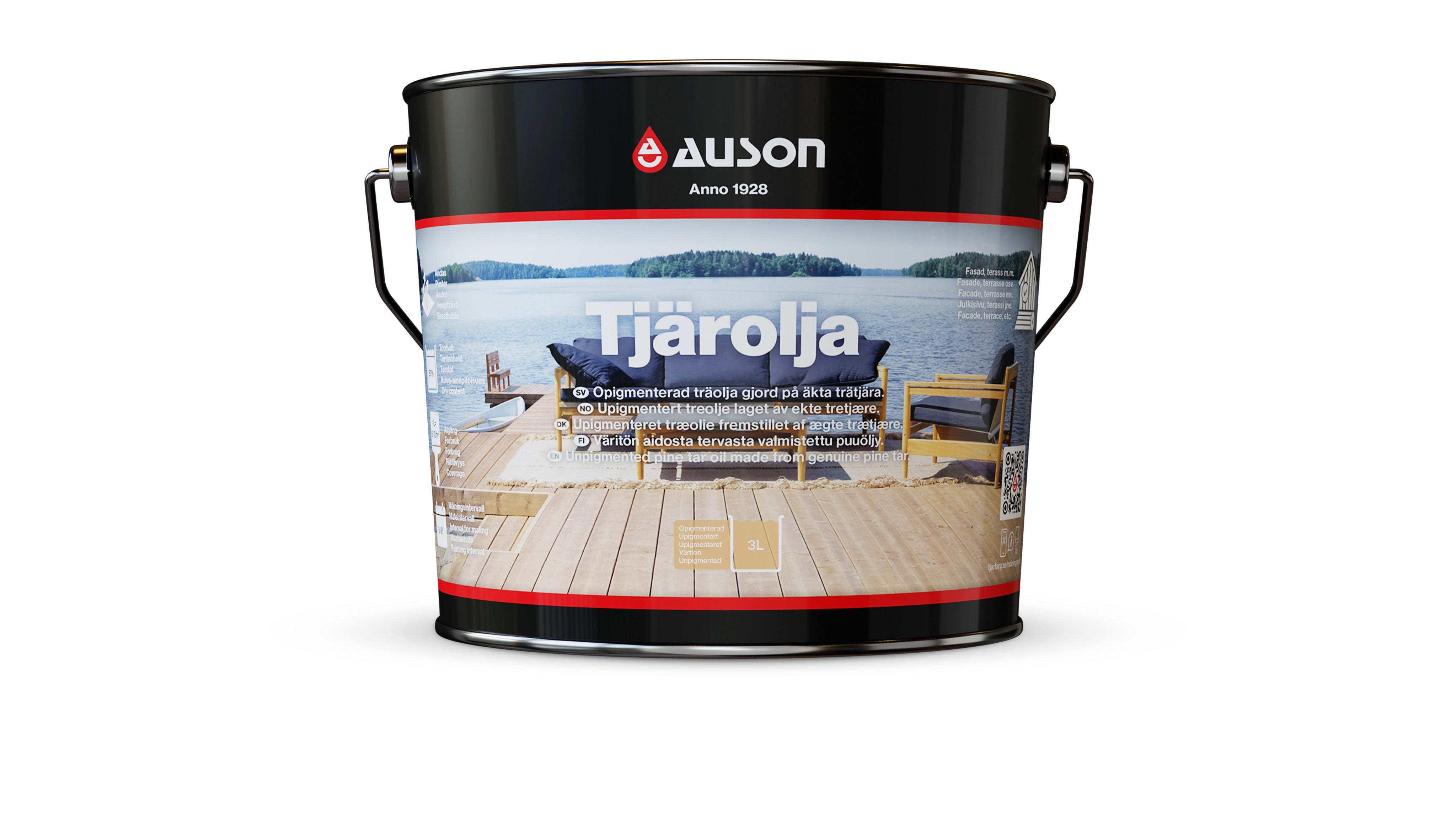 Tjärolja Pigmenterad Lava Ny Auson 3 l Matt