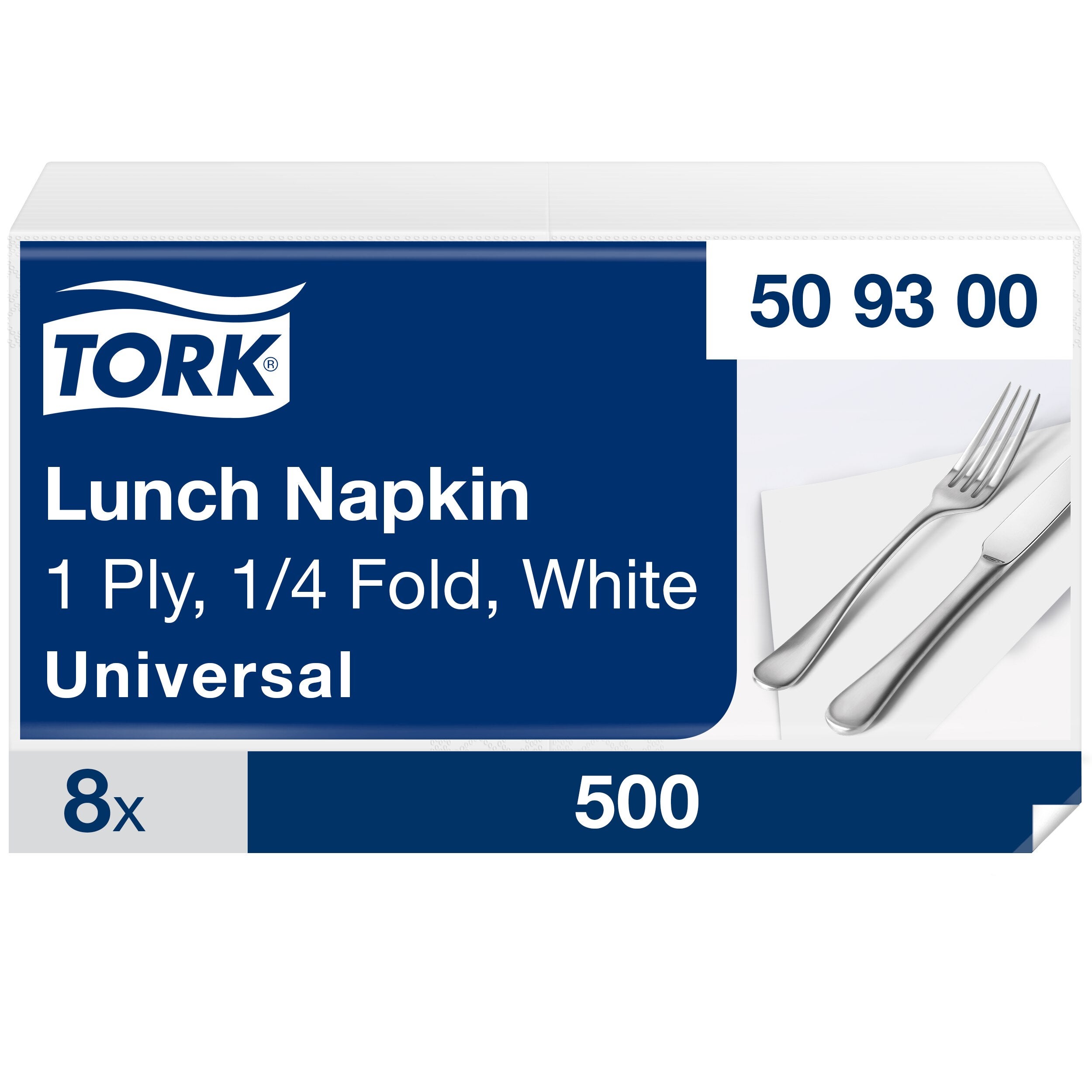Servett Tork Universal 33x33cm Vit 4000st/krt