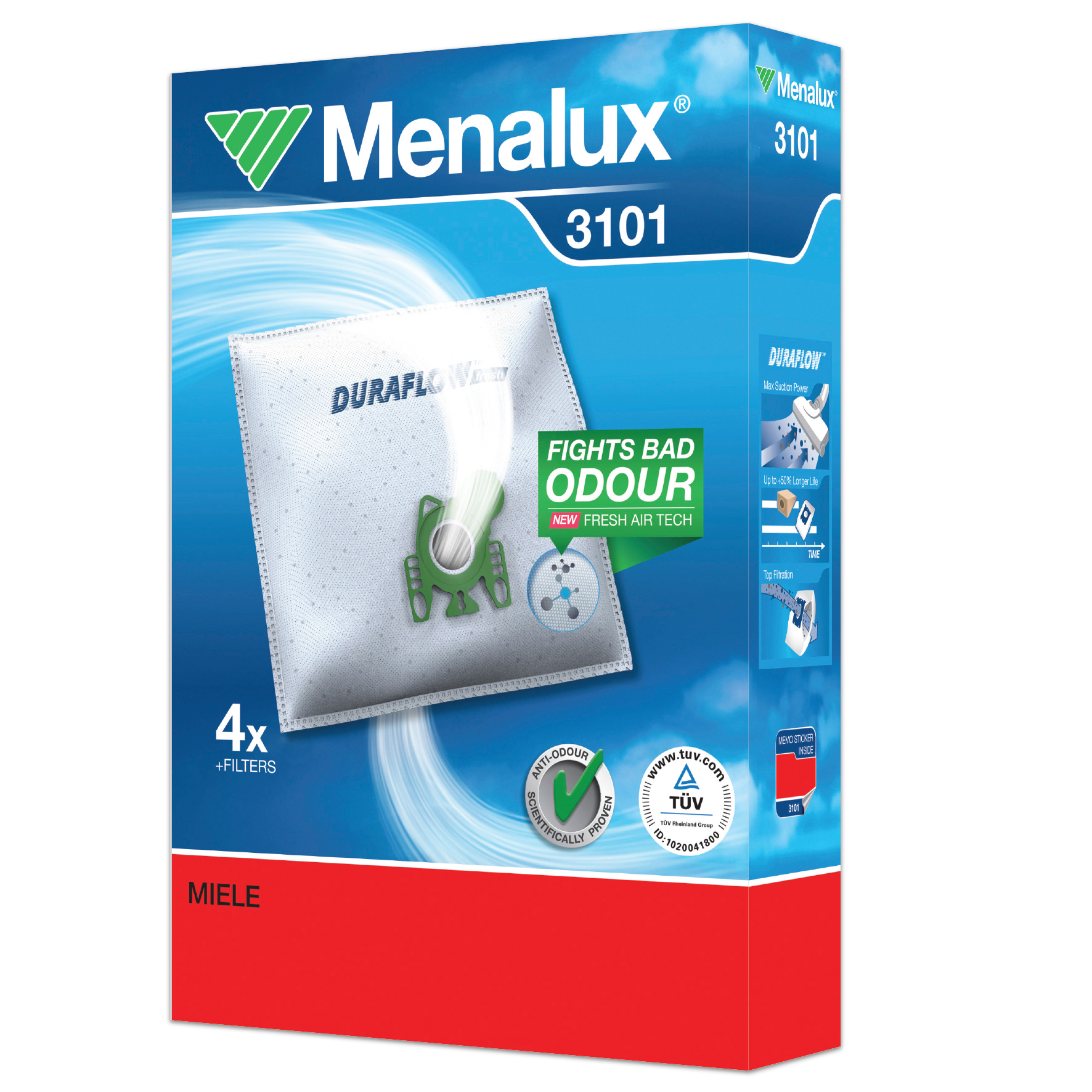 Dammsugarpåsar Menalux 3101 4-pack