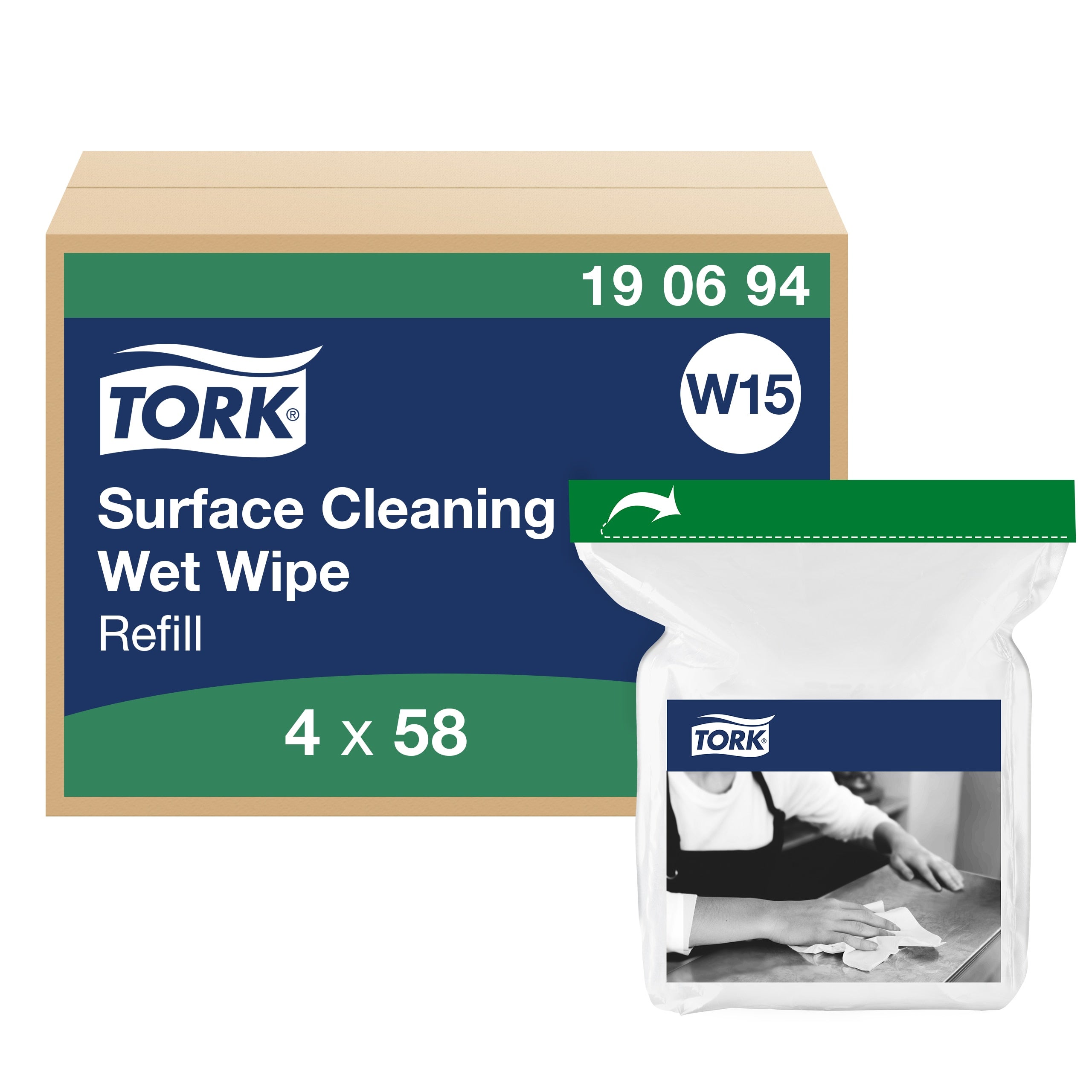 Tork Våtduk W15 Refill Premium Ytrengöring