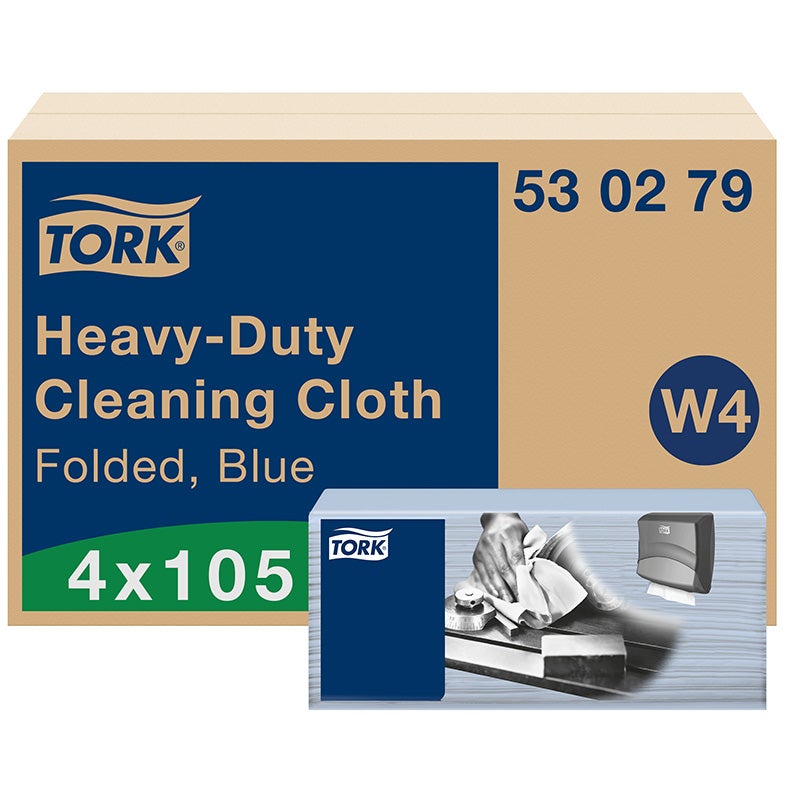 Torkduk Tork W4 Premium Blå 1-lag Kraftig 420st/krt
