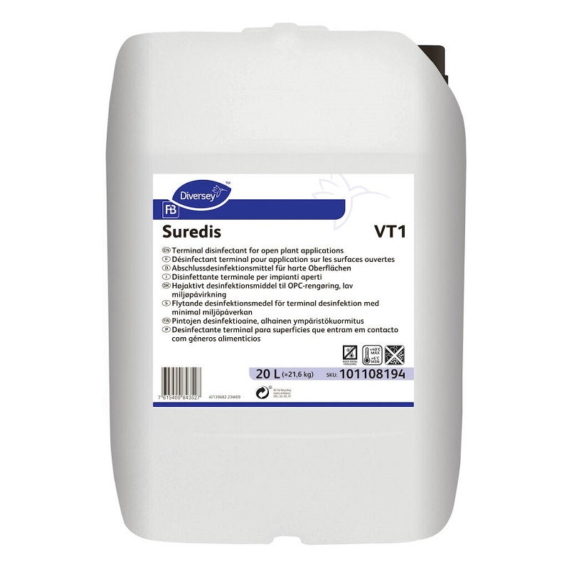 Desinfektionsmedel Suredis VT1 Tensidbaserat 20L