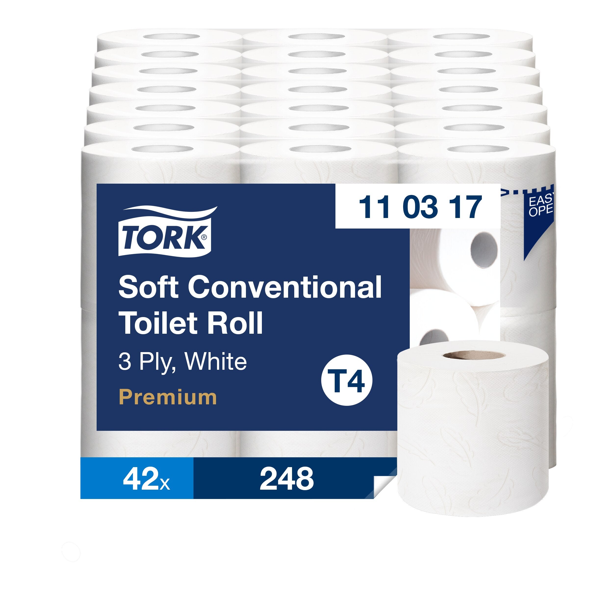Toalettpapper Tork T4 Premium 3-lager 42rl