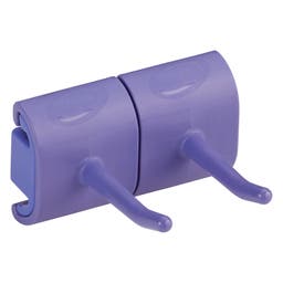 Vikan Hygienupphäng, krok dubbel, 82 mm, Lila