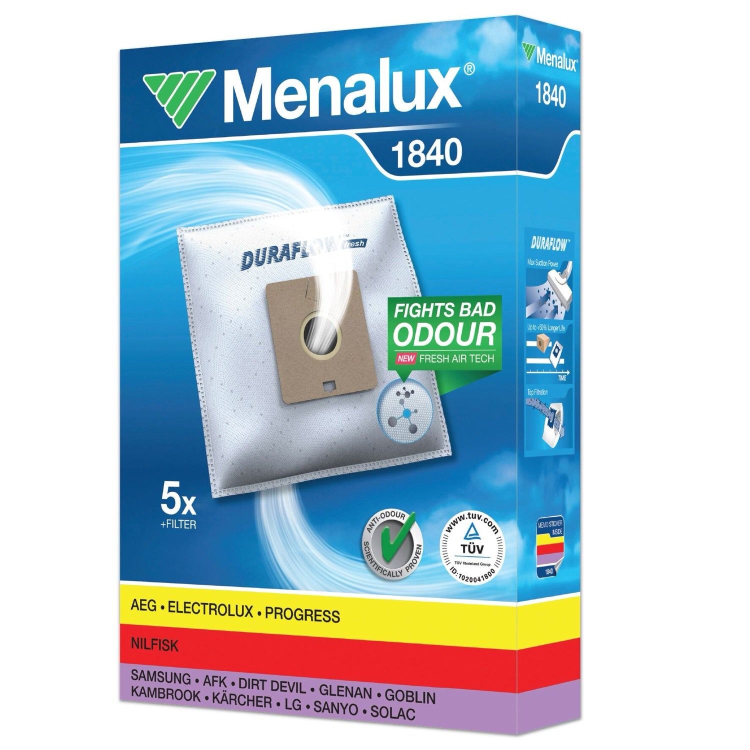 Dammsugarpåsar Menalux 1840 5-pack