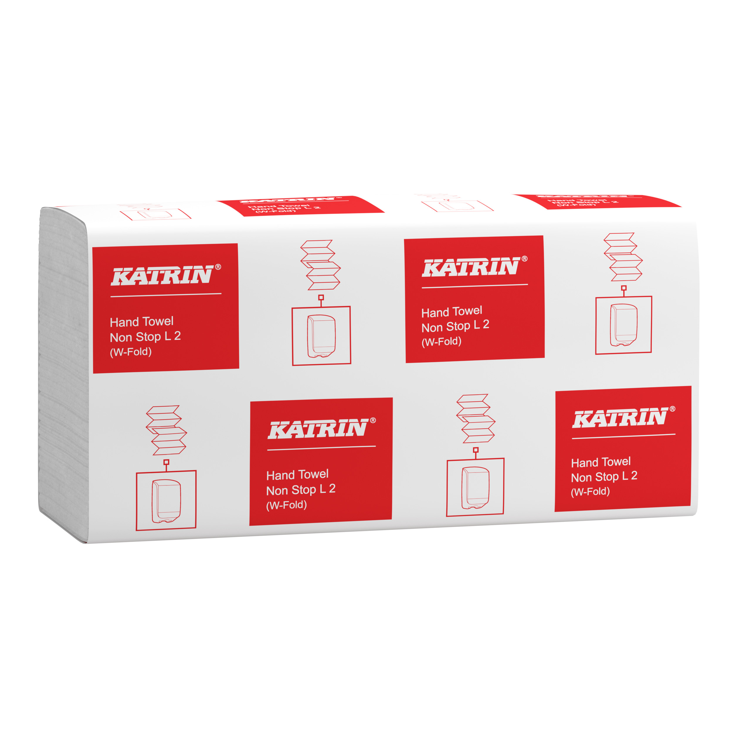Pappershandduk Katrin L2 W-vikt 2-lagers Handy Pack