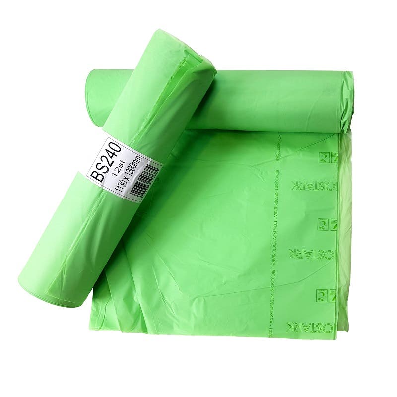 Sopsäck 240L Biostark Grön 12 st/rl 20my