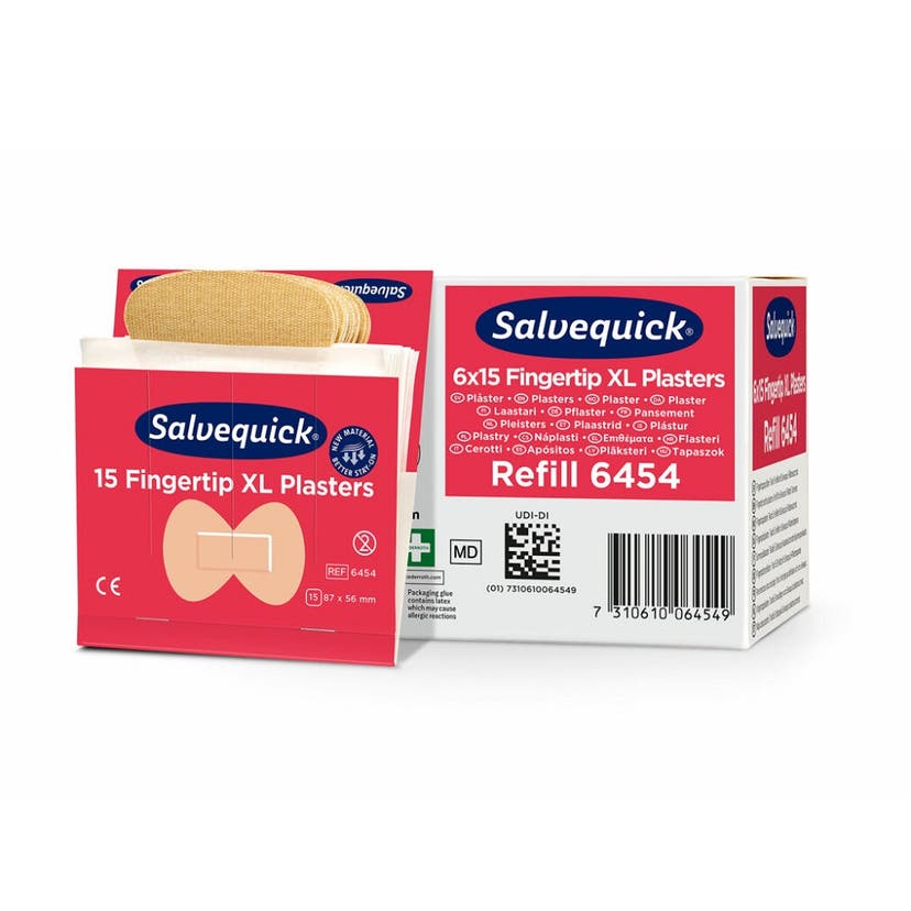 Salvequick Plåster Refill Fingertopp XL 6x15st