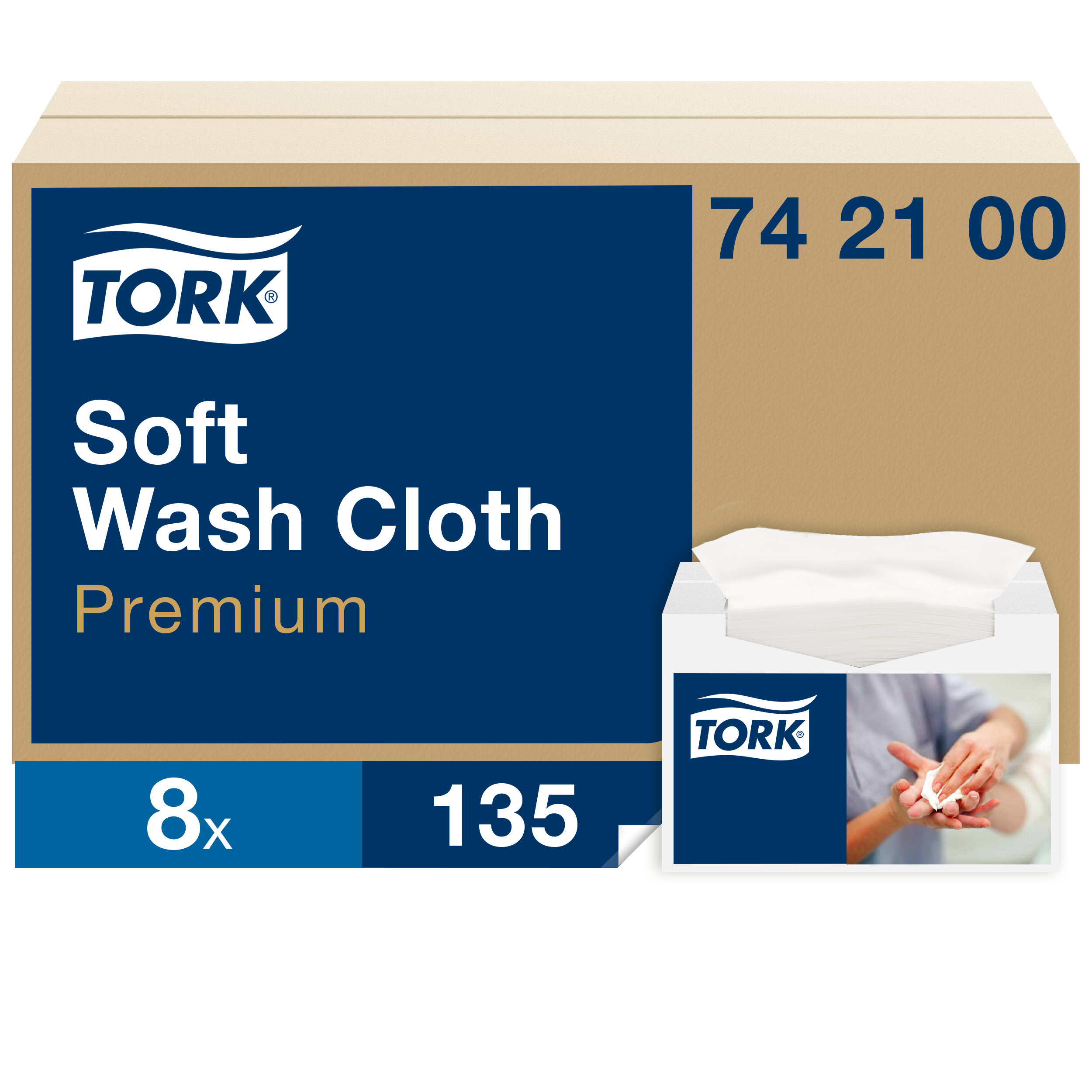 Tvättlapp Tork Premium Mjuk 1-Lags
