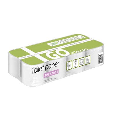 Toalettpapper GOclean Soft 3-lager 64rl EU Ecolabel