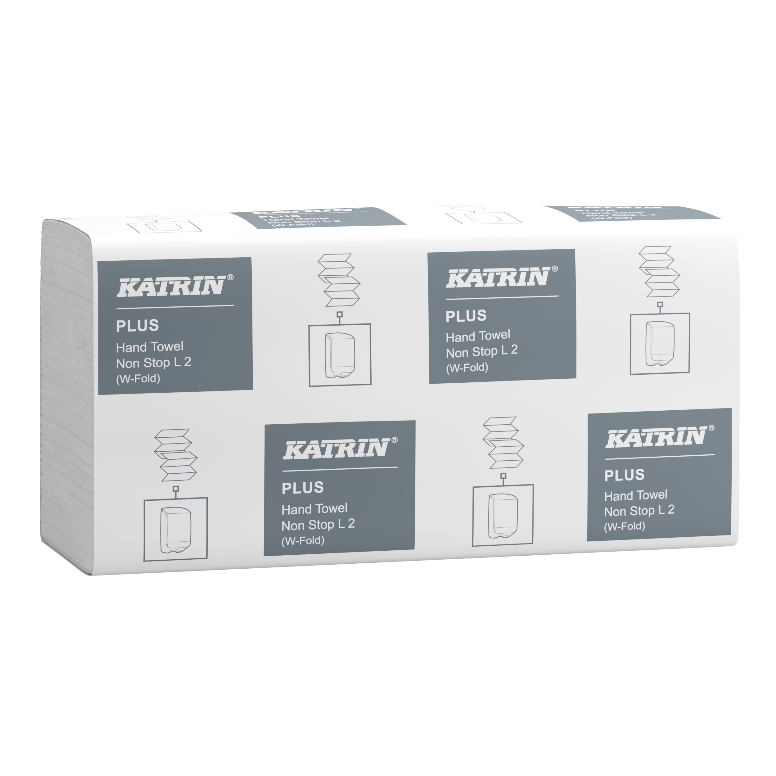 Pappershandduk Katrin Plus L2 W-vikt 2-lagers Handy Pack