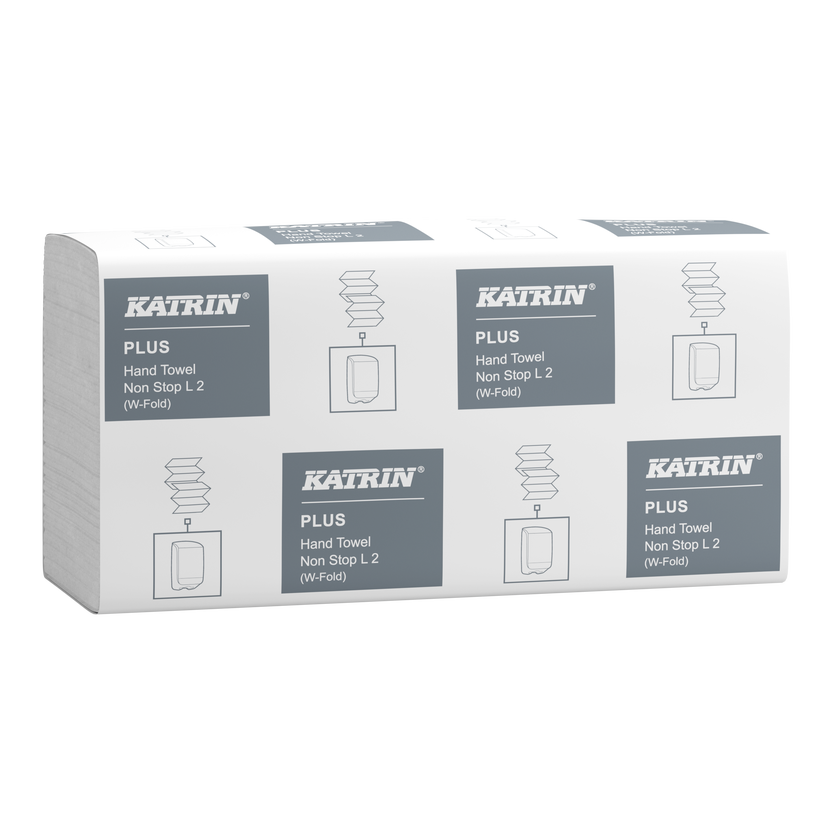 Pappershandduk Katrin Plus L2 W-vikt 2-lagers Handy Pack