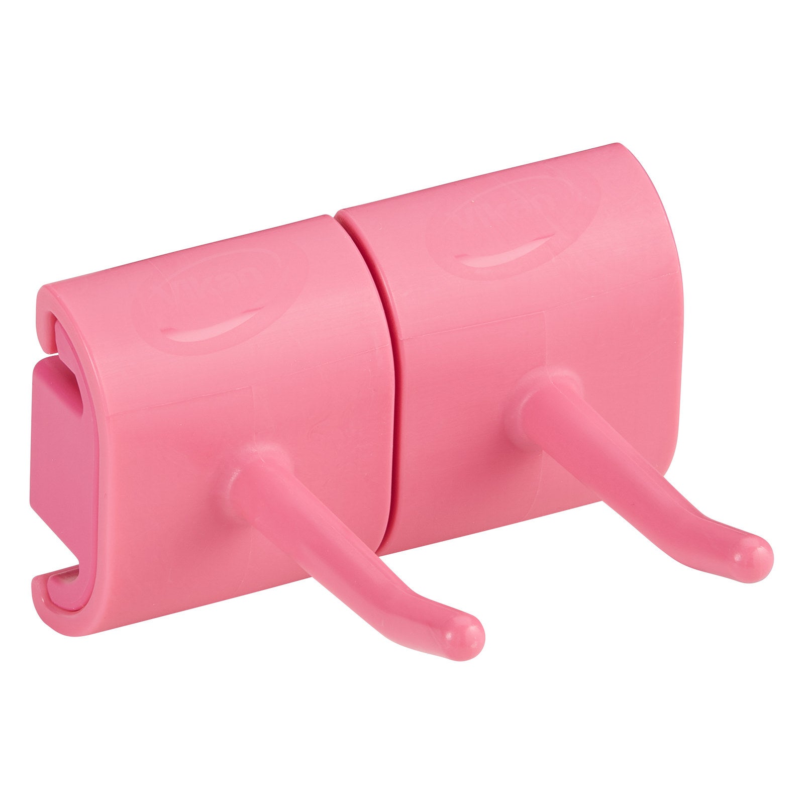 Vikan Hygienupphäng, krok dubbel, 82 mm, Rosa