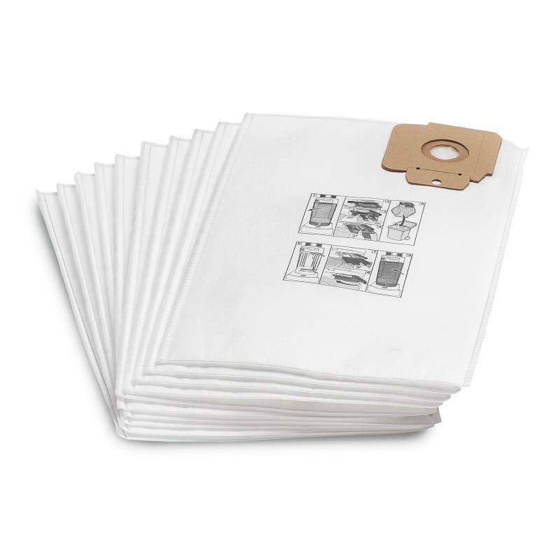 Dammsugarpåsar Kärcher Borstvals CV38/2, CV48/2 10-pack