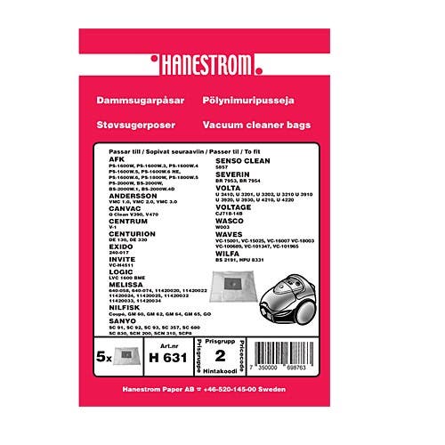 Dammsugarpåsar Nilfisk GO Hugin 5-pack