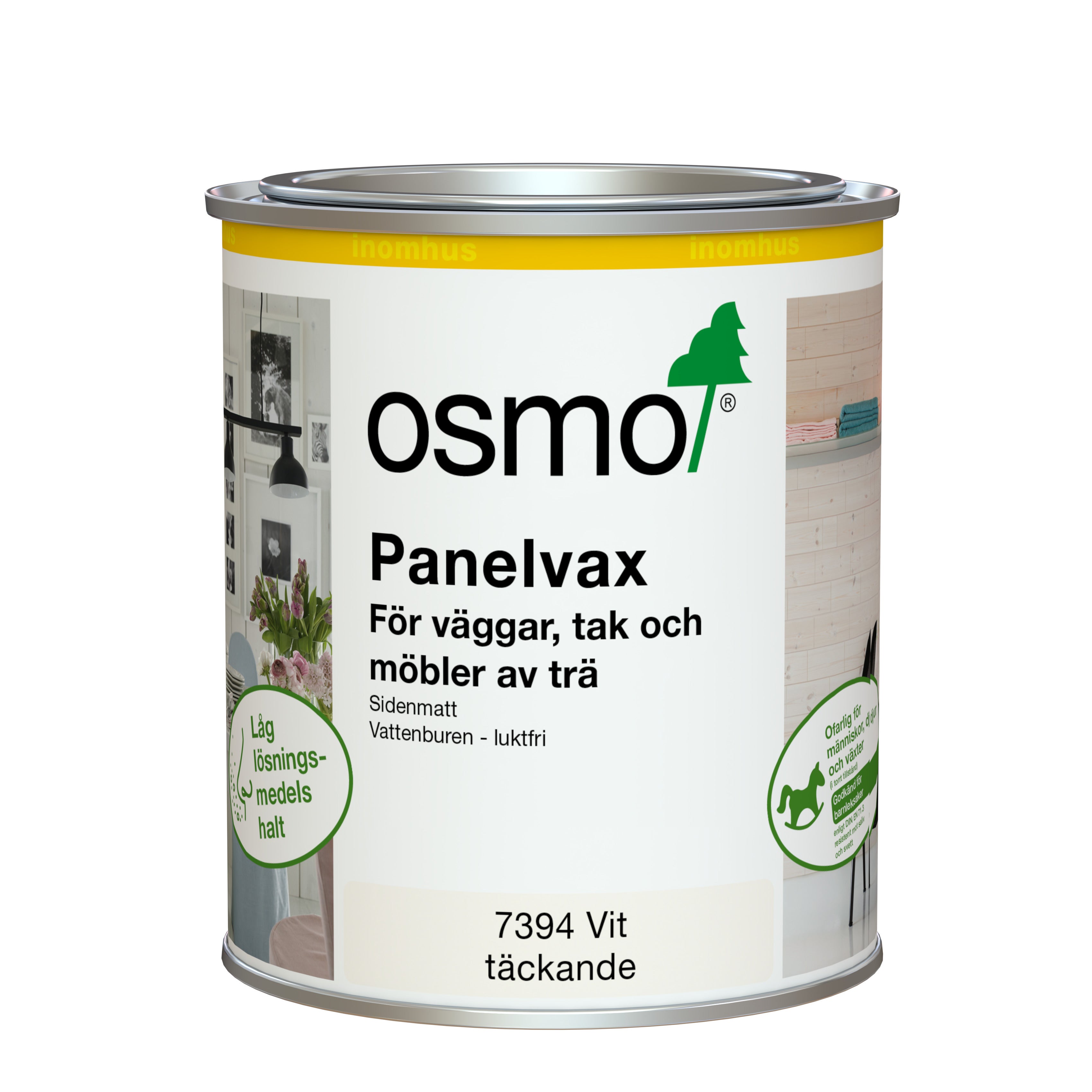 Panelvax 7394 Osmo Vit Täckande 0,75 l Sidenmatt
